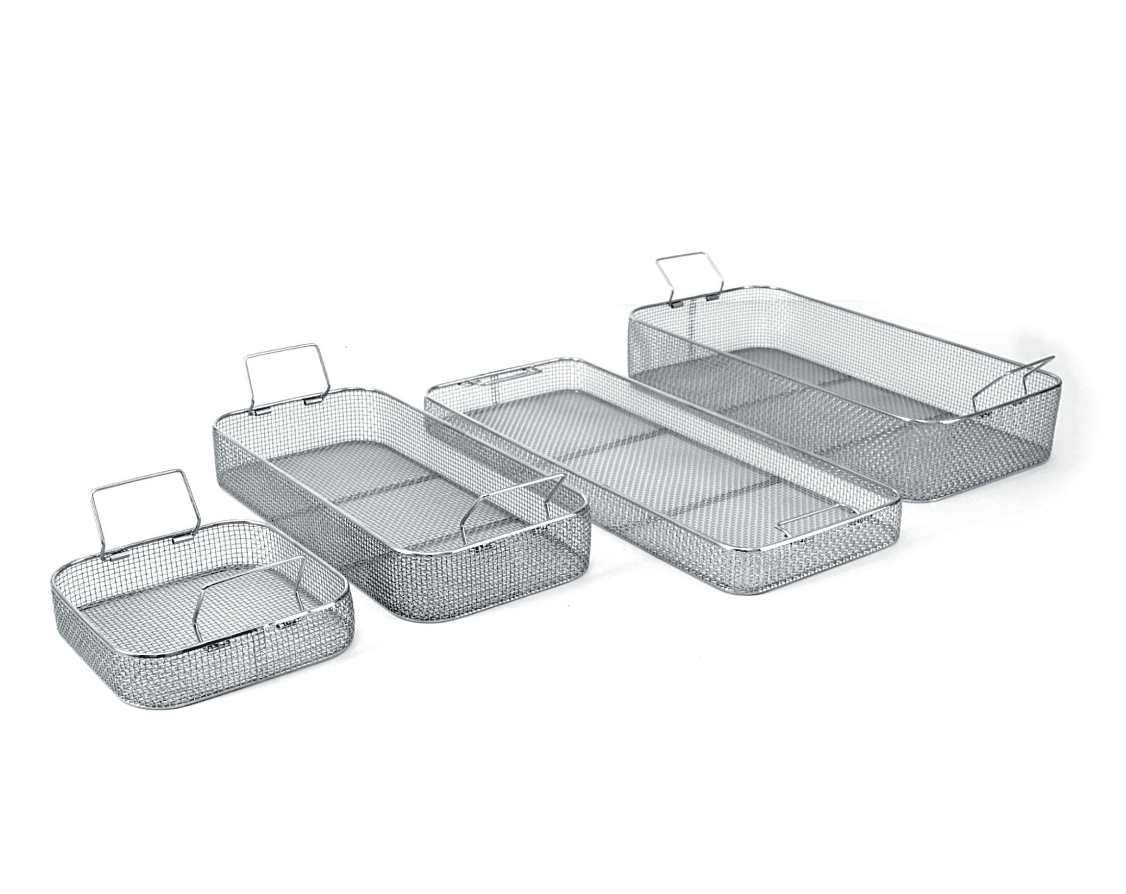 Custom-made Stainless Steel 304 316 316L Instrument Tray and Woven Wire Mesh Baskets Sterilization Tray Disinfection Basket