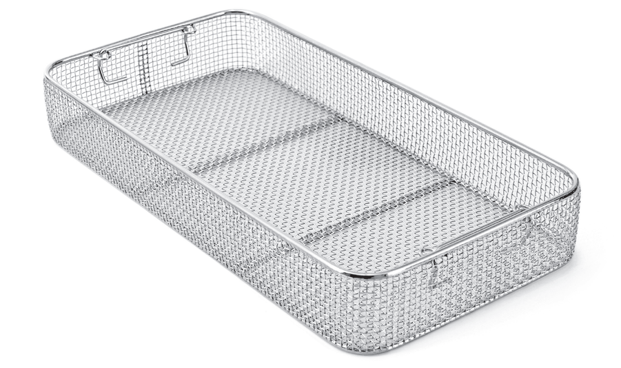 custom-made Stainless steel storage woven mesh basket Hospital disinfection basket Sterile appliance storage basket