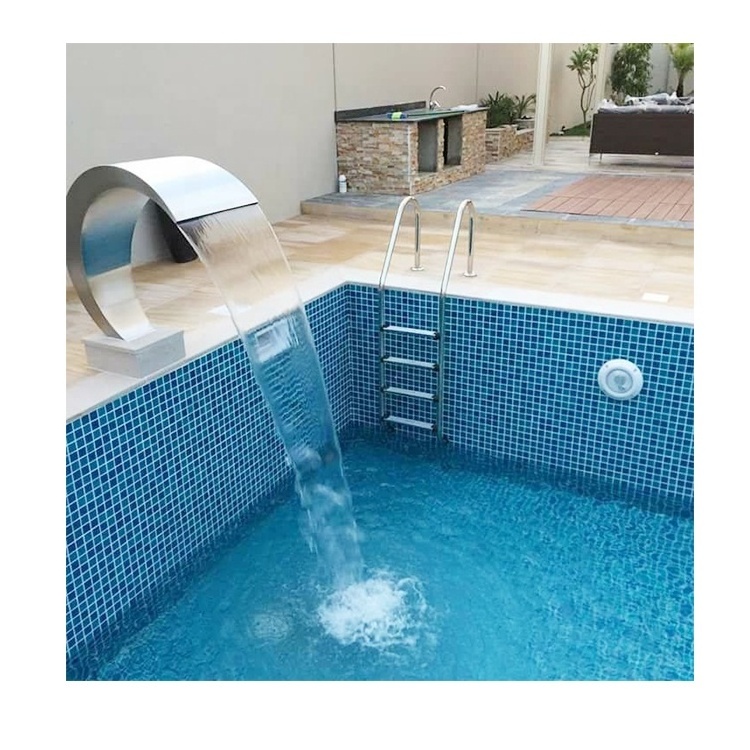 Customized swimming pool stainless steel waterfall faucet massage spa waterfall for outdoor