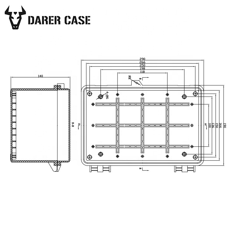 300 200 150 outdoor box projector enclosure waterproof