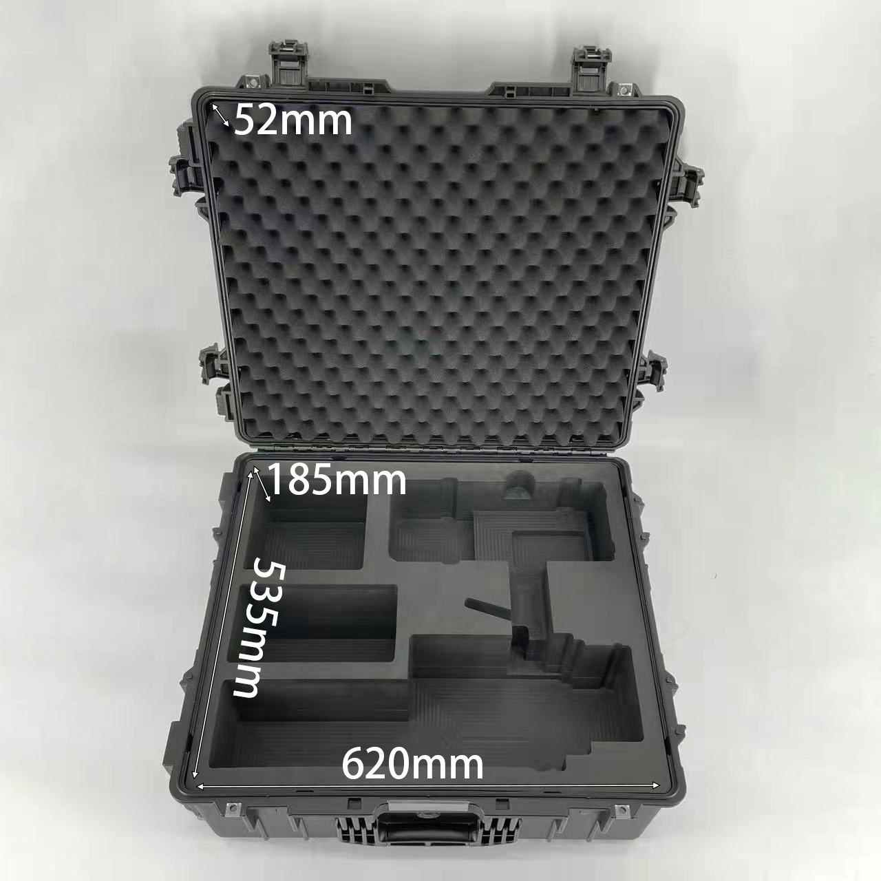 DPC131-1 High quality standard plastic storage case waterproof equipment carrying Trolley case with wheels