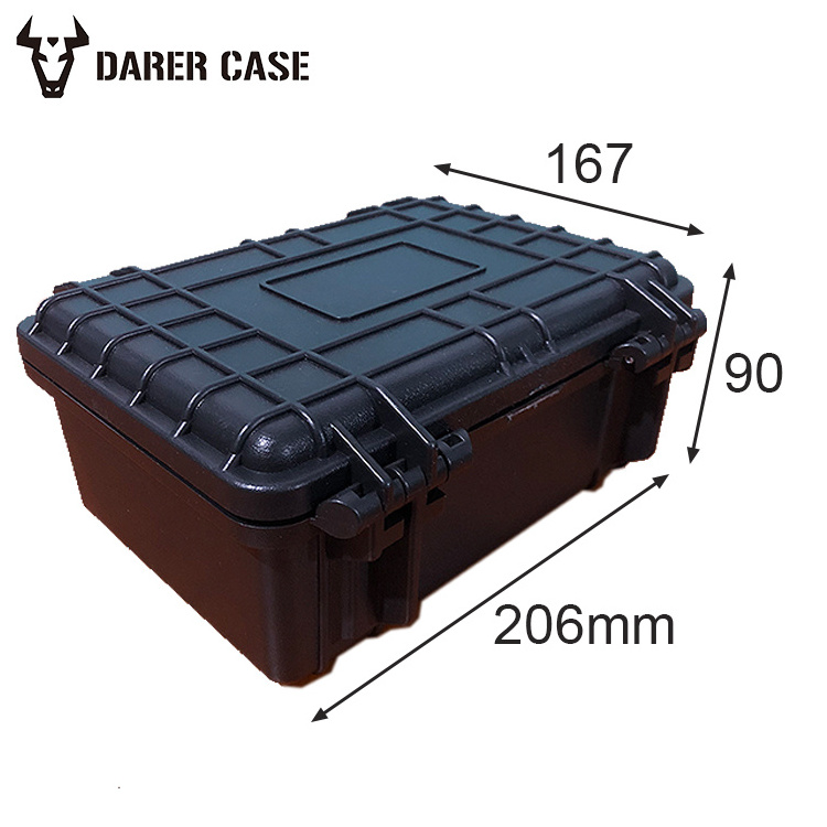 DPC016-2 China Ningbo Factory IP67 206*167*90mm plastic box with sponge with Pick and Pluck foam