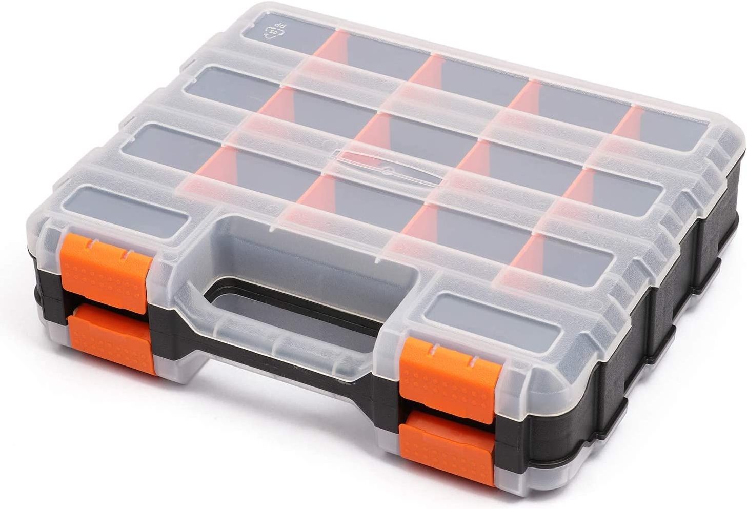 MP011 customizable removable plastic dividers hardware storage double side tools box organizer with 34-compartment