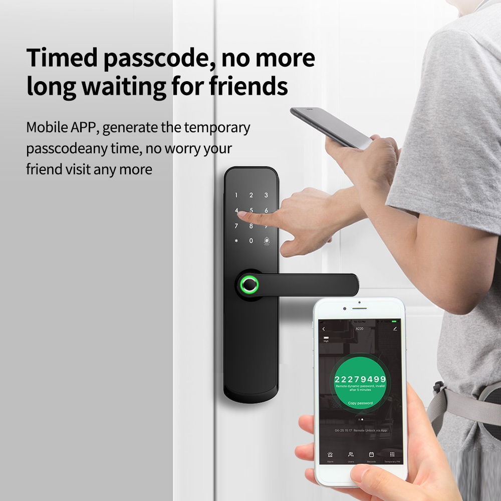 Thumbprint new generation multifunction lock smart safe smart lock with key open protocol smart door lock