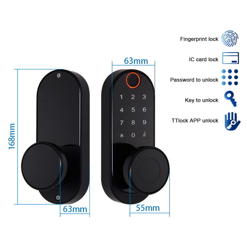 blue tooth finger print lock smart door handle lock blue tooth password keyless bike blue tooth lock