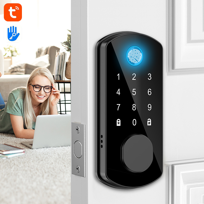 Hot Selling Tuya Remote Unlock Smart Slide digital Home Deadbolt Electric Tuya Ttlock Wifi Fingerprint Door Lock