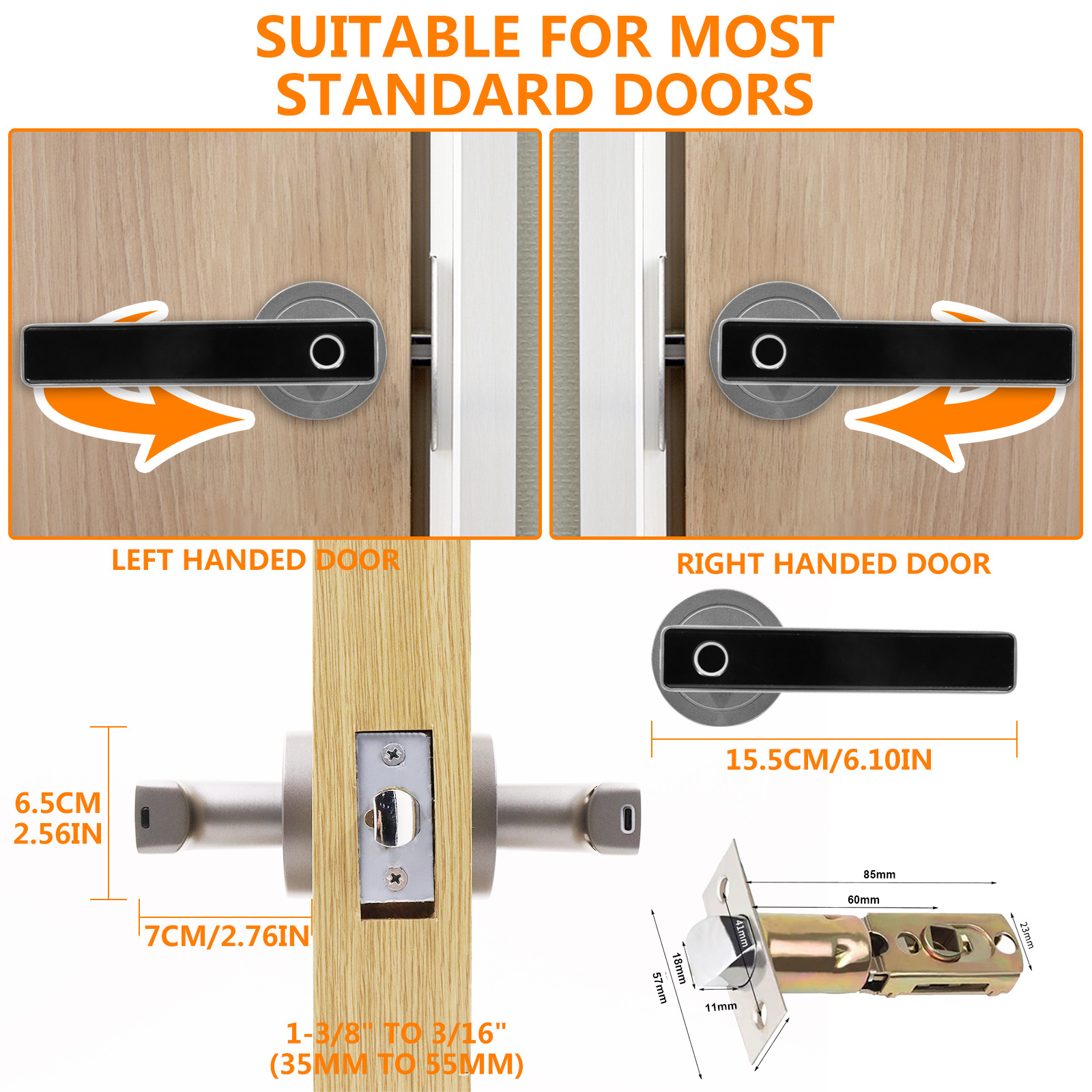 Smart Keyless Entry Fingerprint Door Lock Smart Indoor Electronic Combination Lock