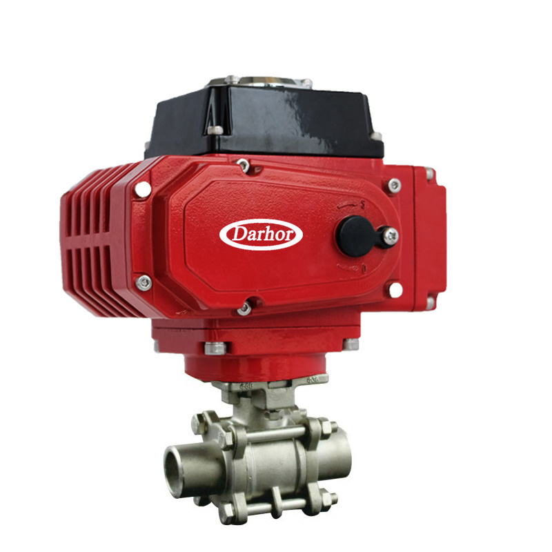 PVC electric actuated ball valve L type T type 2 way 3 way Electric Actuator Ball Valve 220VAC 24VDC