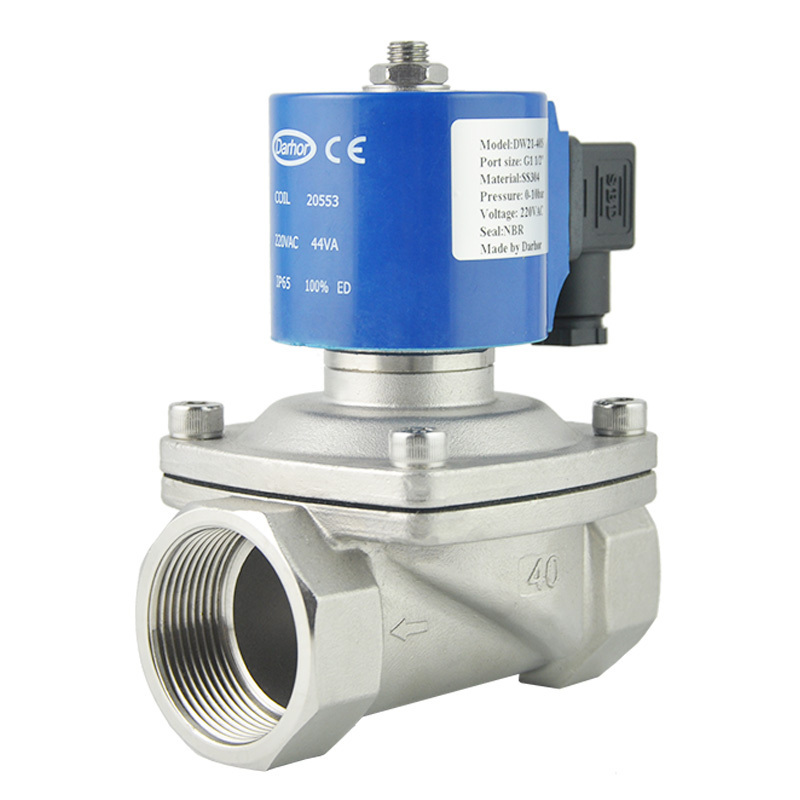 Normally closed 3/4'' 1inch 2 inch brass Stainless Steel 304/316 air water solenoid valve