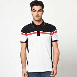 High Quality Men's Black Multi Color Golf Collar T-shirt Polyester Polo Shirt for Male