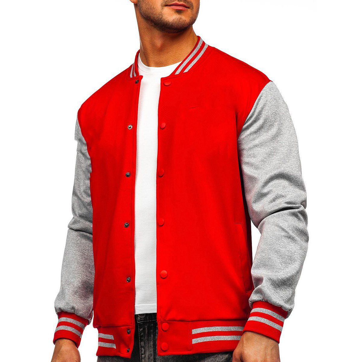 Wholesale Fashion Casual Baseball Varsity Jacket Custom Jacket Cotton Polyester Varsity Jacket For Men