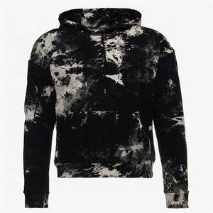 New Customised Eco-Friendly Hip Hop Pullover Distressed Designer Gym Sport Vintage Fleece Cotton Tie Dye Plus Size Men's Hoodies