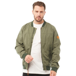 Hot selling high quality plus size custom winter thick men nylon satin Bomber Jacket aviator pilot Jacket Men