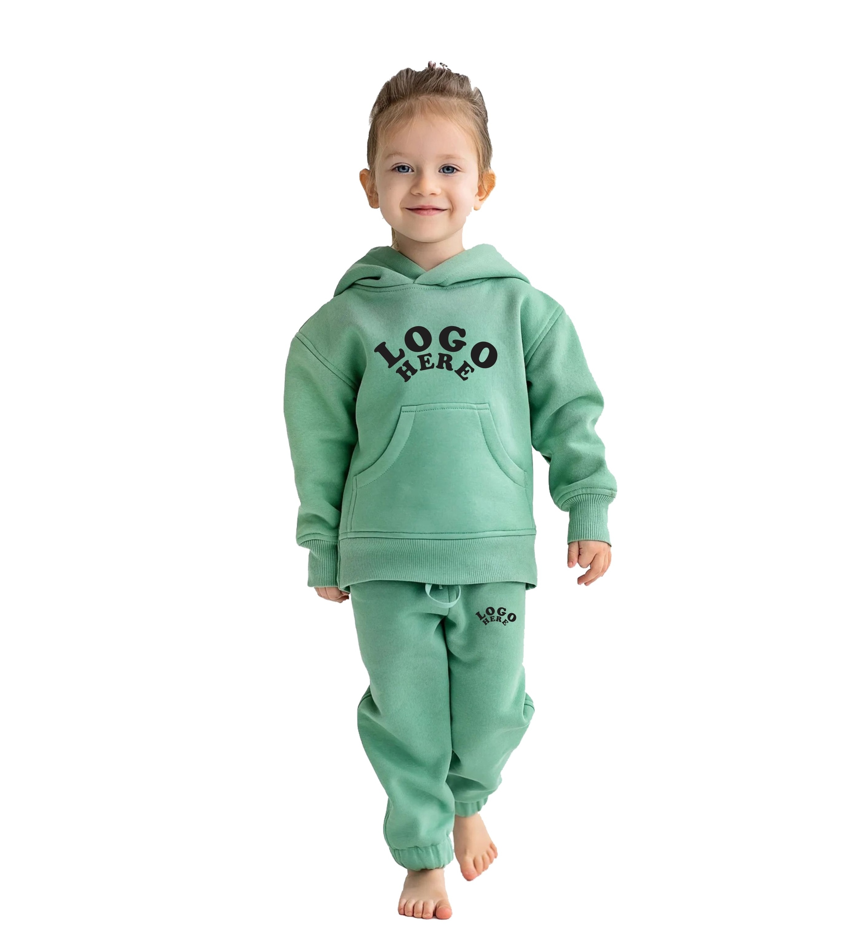 Winter Thick Kids Boy Sweatsuit Hoodies Fleece Sweatshirt With Pants Set Children Outfit