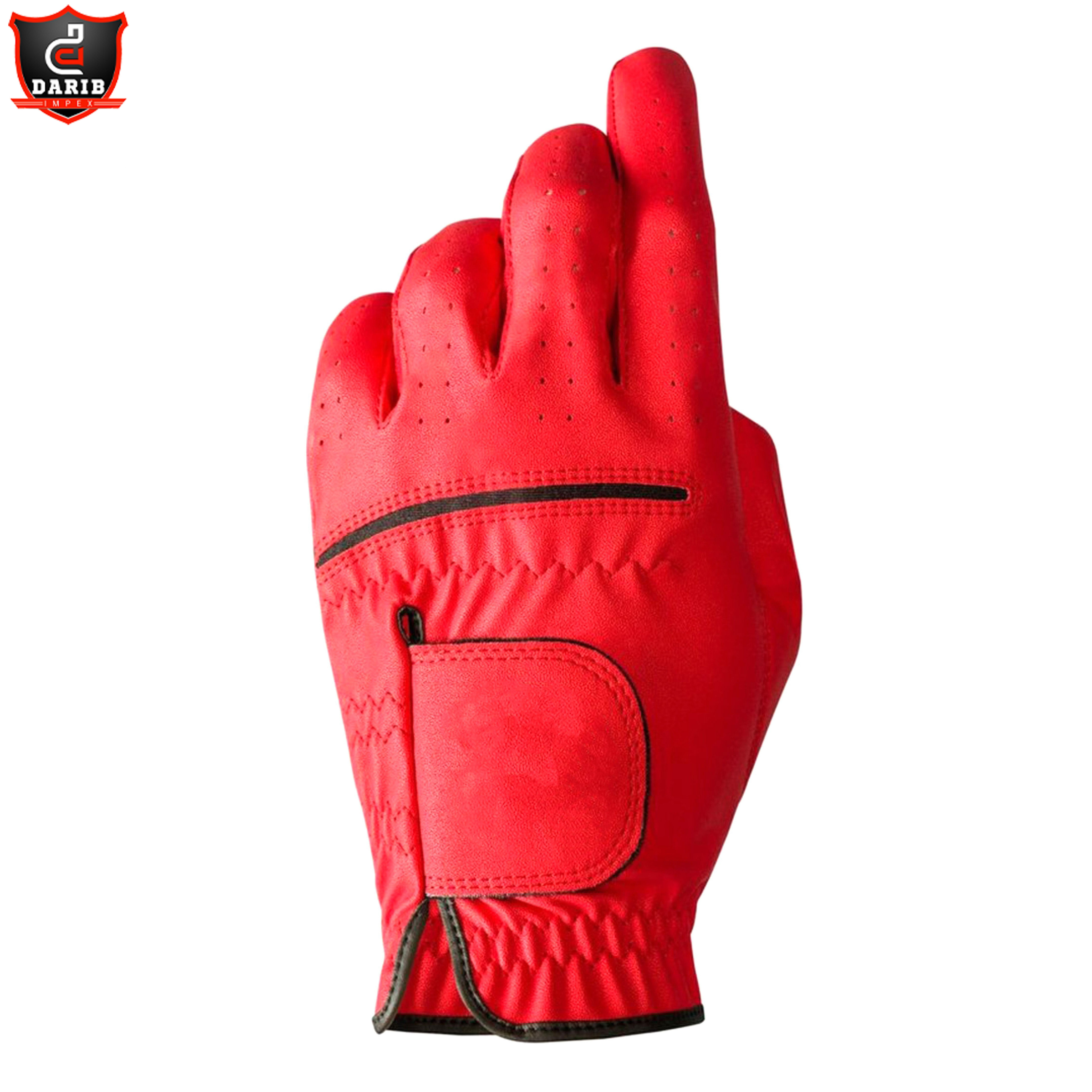 Wholesale Breathable and Comfortable Leather Colorful Golf Gloves Plain High quality  Golf Gloves