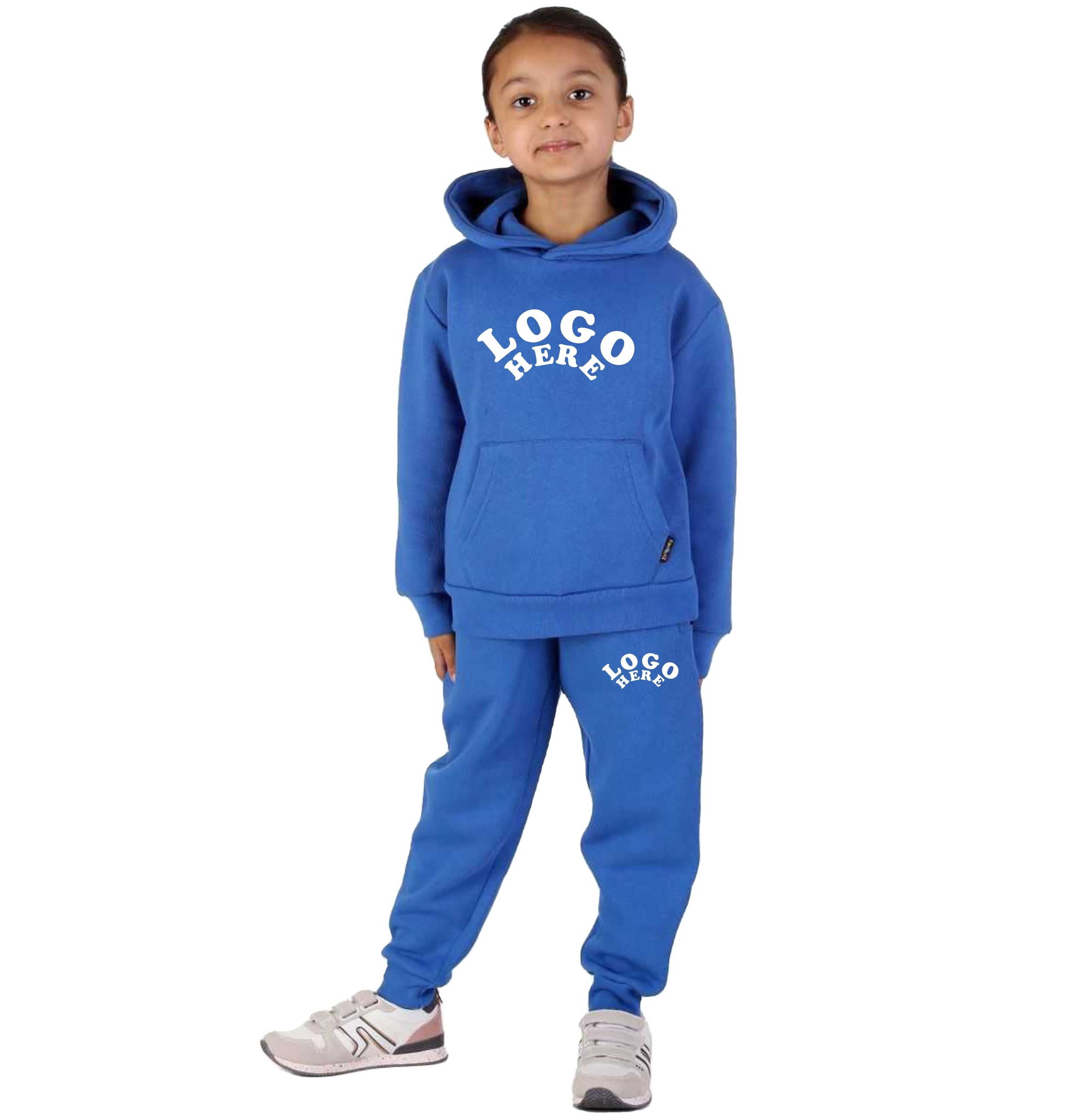 Winter Thick Kids Boy Sweatsuit Hoodies Fleece Sweatshirt With Pants Set Children Outfit