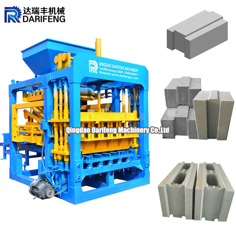 Darifeng full automatic foam concrete block Making machine prices QT4-15 styrofoam brick machine house building