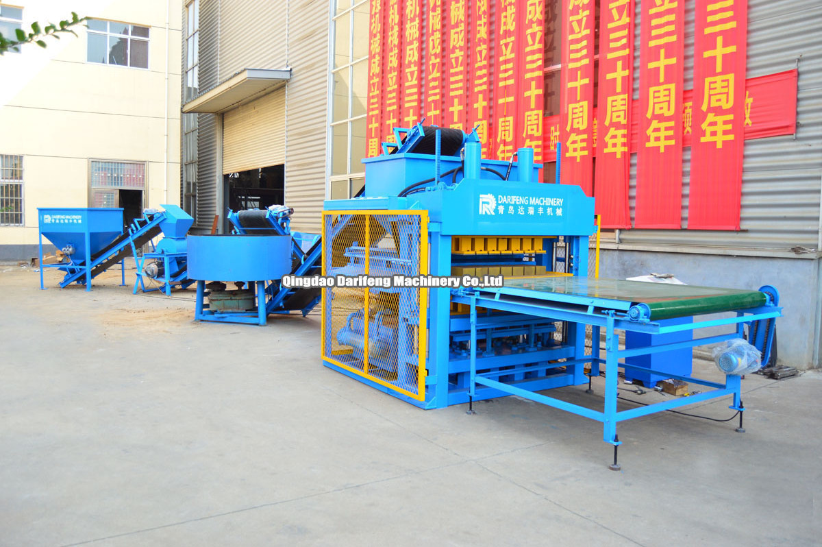 Widely Used Automatic brick making machine hydraulic press soil Mud brick machinery Manufacturer DF7-10 green clay brick machine