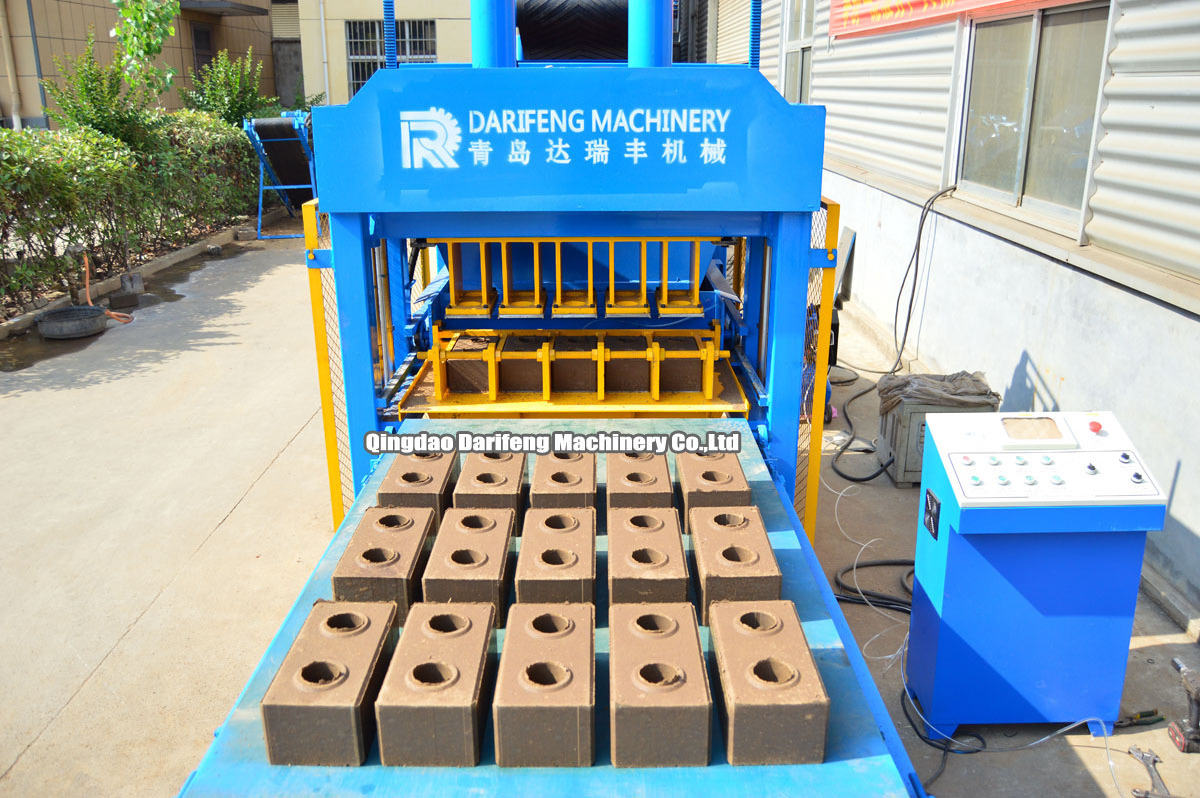 DF5-10 clay block machinery fully automatic hydraulic press soil brick machines interlocking paving stone brick making machine