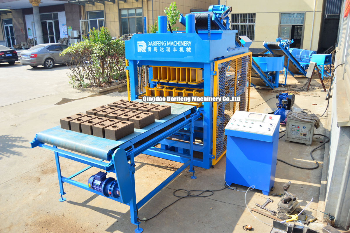 DF5-10 clay block machinery fully automatic hydraulic press soil brick machines interlocking paving stone brick making machine