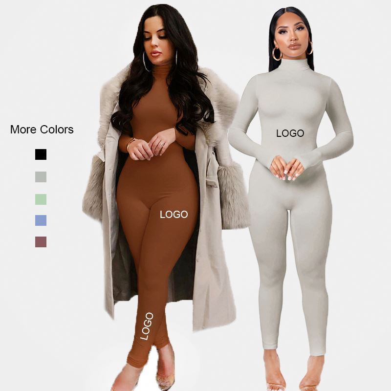 Fashion design unitard playsuit cargo overalls casual jumpsuit play suit men elastic zip up bodysuits for women