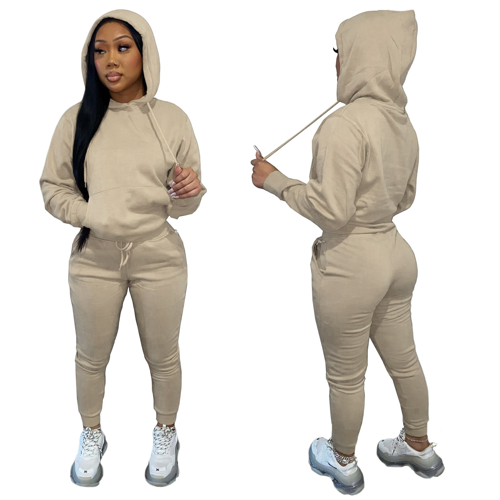 Private label sweatsuit men logo polo urban tracksuit hooded with pocket customize sweat suit for women