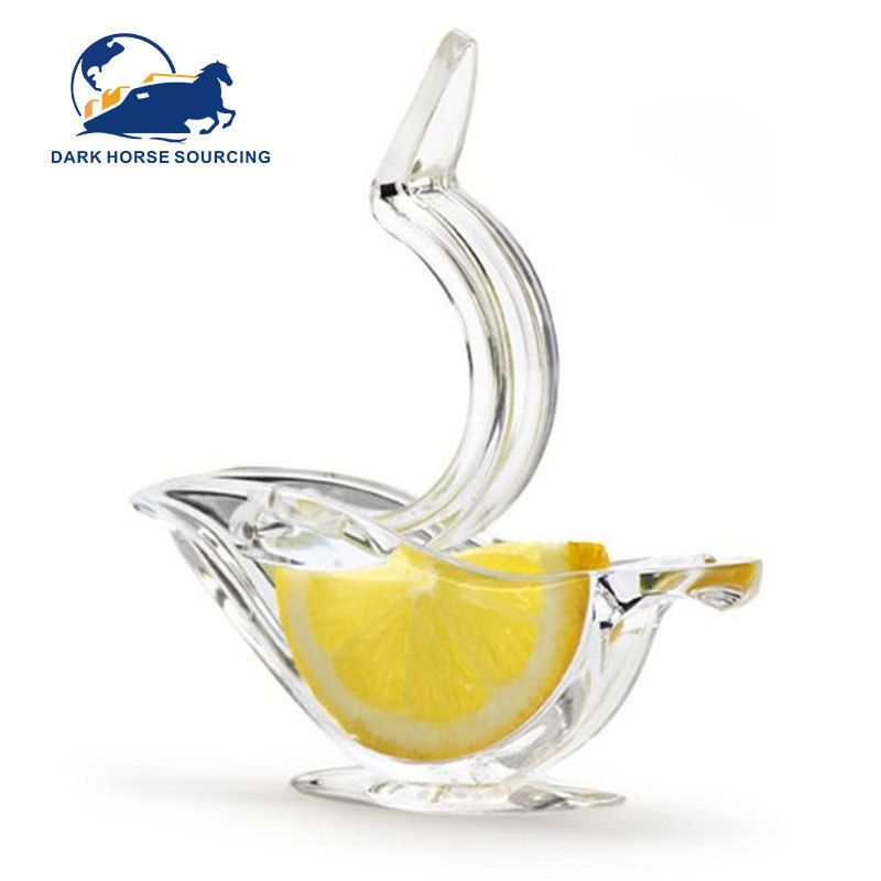 Art Bird Shape portable Transparent plastic hand press lemon squeezer manual fruit lime juicer squeezer