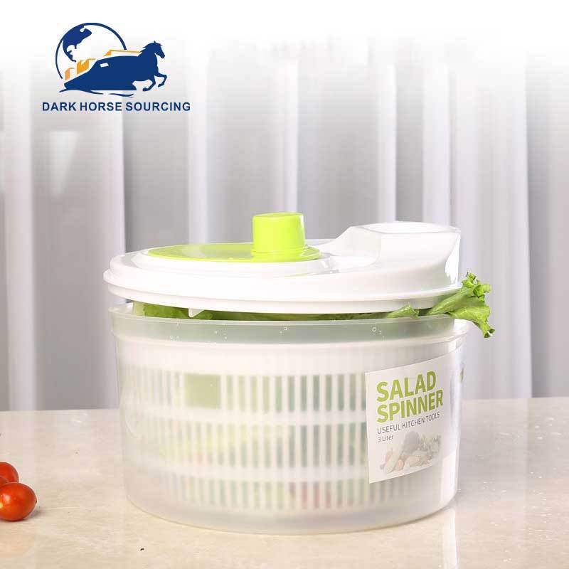 Durable Plastic large Manual Vegetables salad spinner vegetable washer and dryer spinner