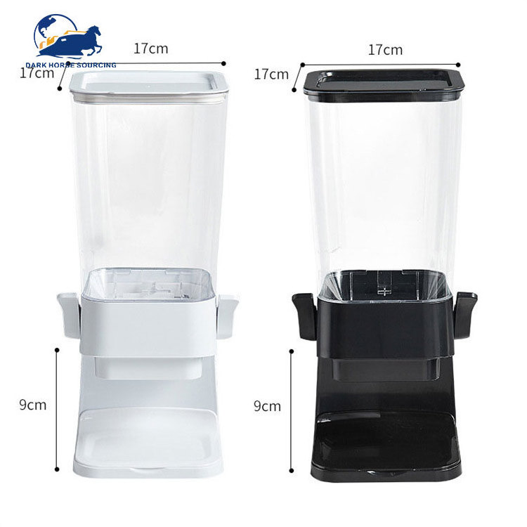 Multifunction large capacity plastic kitchen bulk dry food cereal rice storage dispenser