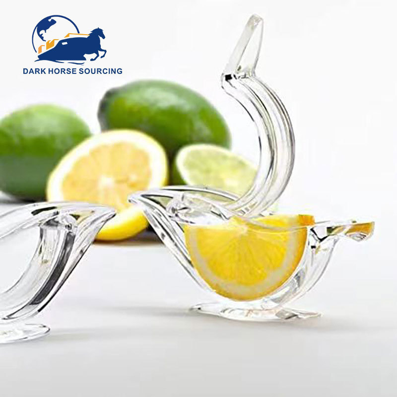 Art Bird Shape portable Transparent plastic hand press lemon squeezer manual fruit lime juicer squeezer