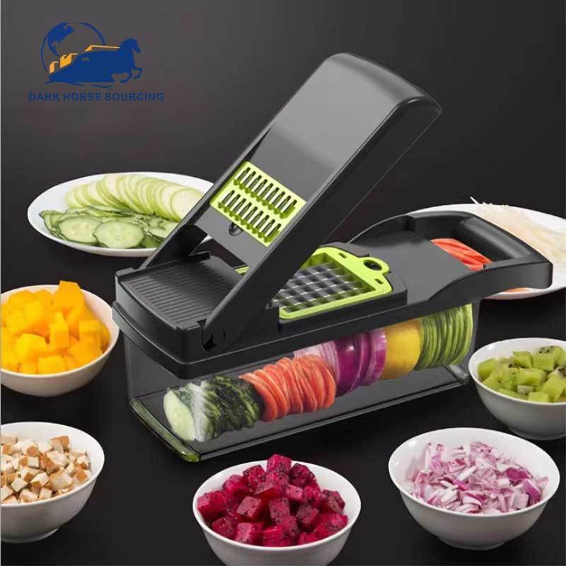 Home kitchen use all in one manual mandoline food slicer vegetable onion Potato Carrot vegetable diced chopper mechiane