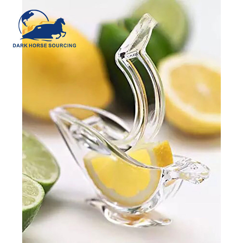 Art Bird Shape portable Transparent plastic hand press lemon squeezer manual fruit lime juicer squeezer