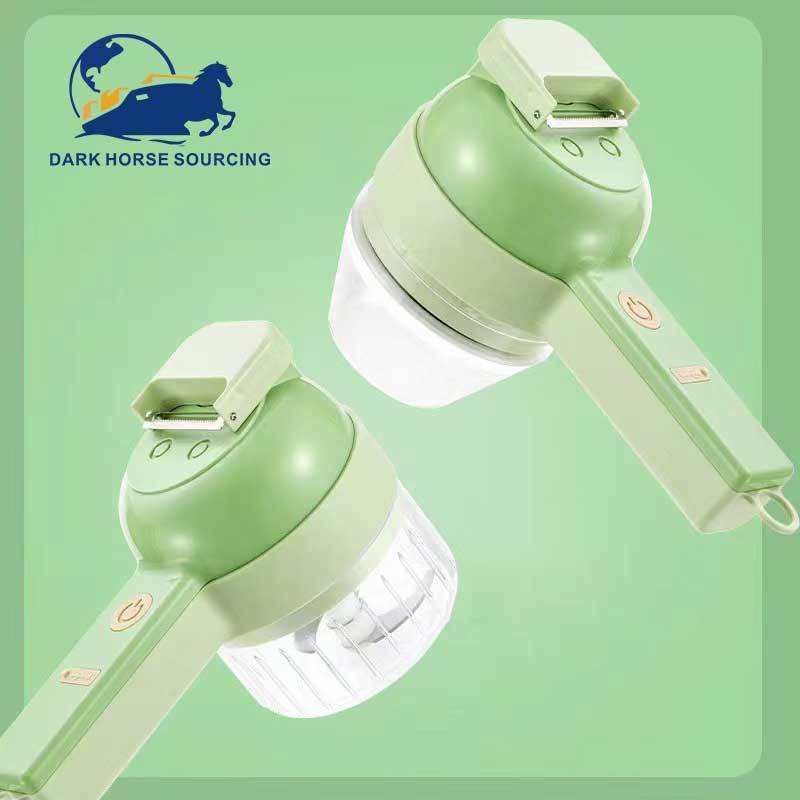 4 in 1 handheld Electric wireless multifunctional Vegetable Cutter Food vegetable Chopper Garlic Crusher food Slicer Set