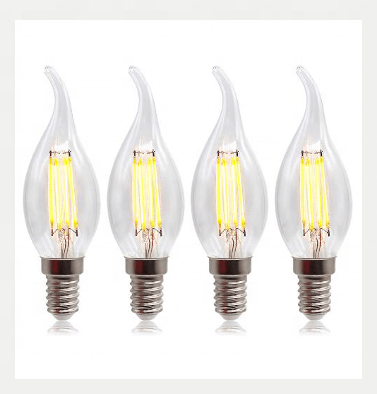 C35  LED Candle Bulbs  6w 360 degree led filament candle bulb led lighting E27