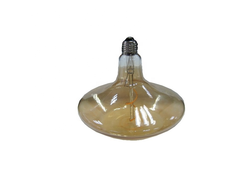 Large size decorative 220V 110V clear glass ambler UFO 4W E27  decanter shape decorative soft filament led bulb