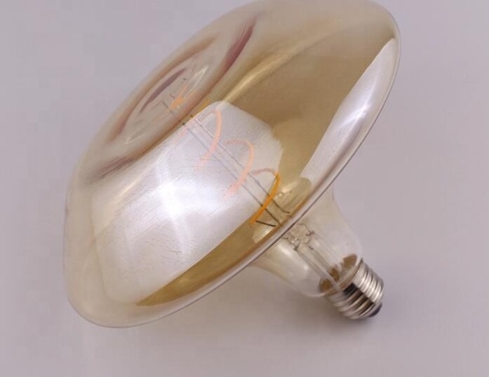 Large size decorative 220V 110V clear glass ambler UFO 4W E27  decanter shape decorative soft filament led bulb