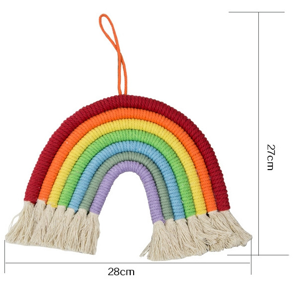 Rainbow Hanging Decor Macrame Home Decoration Accessories Nordic Wall Ornaments Kids Baby Room Photography Wedding Decoration