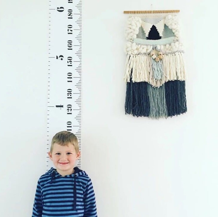 Kids Height Ruler Growth Chart Room Home Decoration Hanging Baby Child Wood Height Ruler Growth Size Chart Measure Wall Sticker