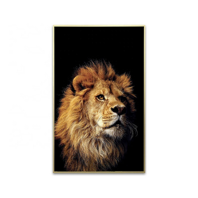 Design Printing Modern Crystal Porcelain Painting Lion animal painting Wall Art 3d Crystal Porcelain Painting