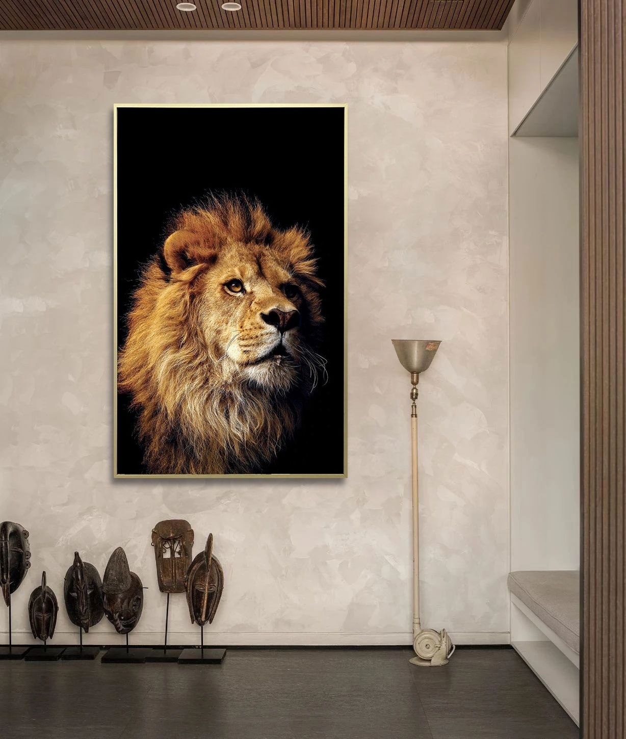 Design Printing Modern Crystal Porcelain Painting Lion animal painting Wall Art 3d Crystal Porcelain Painting