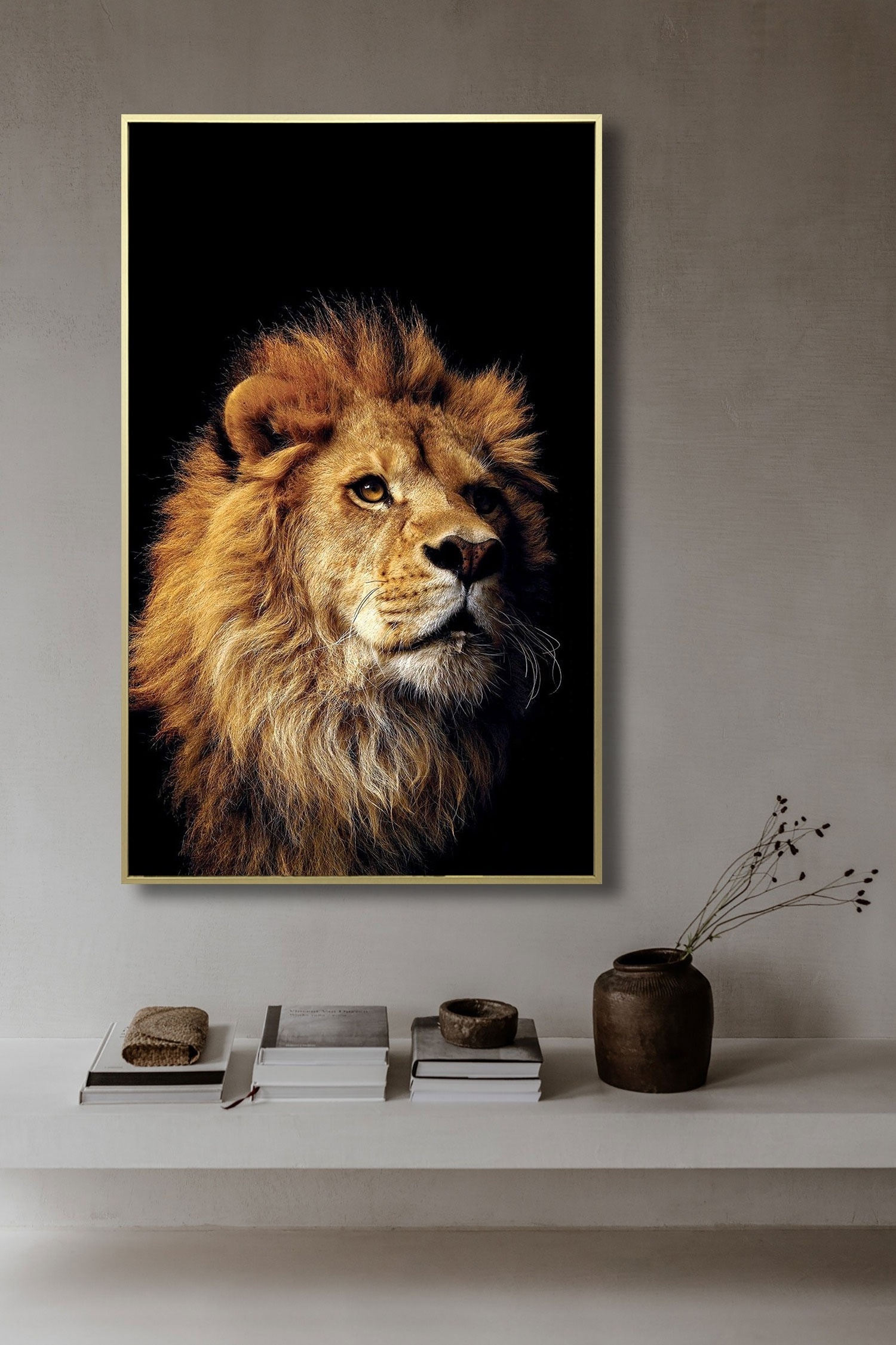 Design Printing Modern Crystal Porcelain Painting Lion animal painting Wall Art 3d Crystal Porcelain Painting