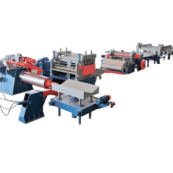 Chinese professional HTT44-5x1250 steel coil automatic uncoiling leveling cutting machine