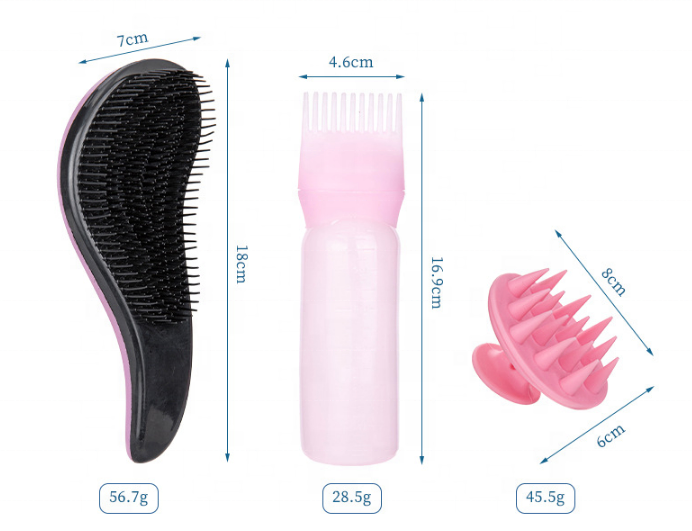 PDANY Popular Professional Hair Oil Dispensing Salon Hairdressing Dyeing Applicator Bottle With Brush Comb Set