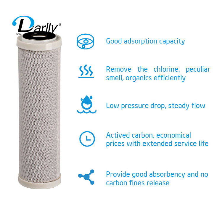 Chinese Good Quality Product CTO 10 Inch Water Filter Cartridge 5 Micron Water Filters Carbon Block Water filters