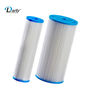 Manufacturer Wholesale PET Filter Cartridges Industrial Pleated Filter Cartridges Big Blue 20'' 5 Micron PP For Water Treatment