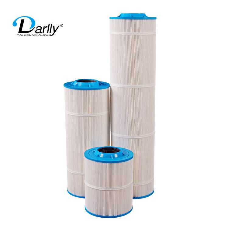 Darlly Water Filter 5 Micron Filter Polyester Pleated Industrial Water Treatment Replacement High Filtration Flow Cartridge