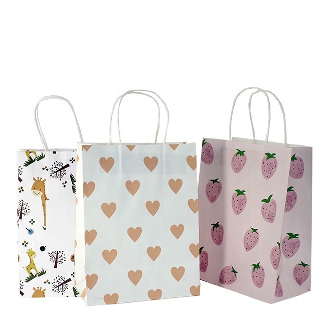 Popular Sale Paper Bags With Handles 8 x 4.25 x 10 In Stock Eco-Friendly Take Out Victoria Secret Pink Paper Bags