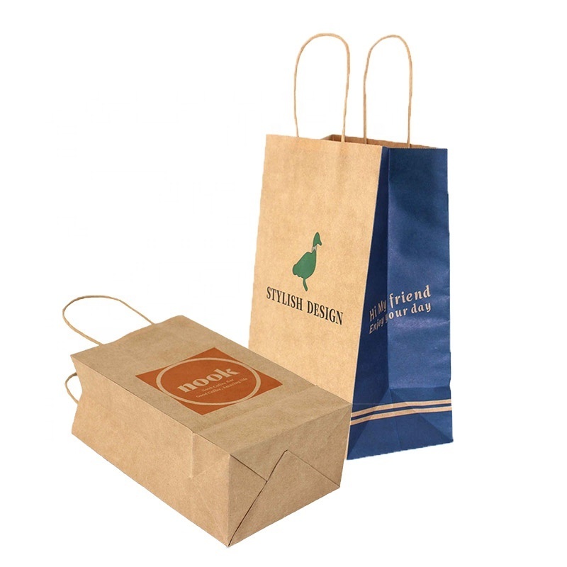 Competitive Price Kraft Retail Paper Bags Luxury Shopping Tote Gift Paper Bags With Handle