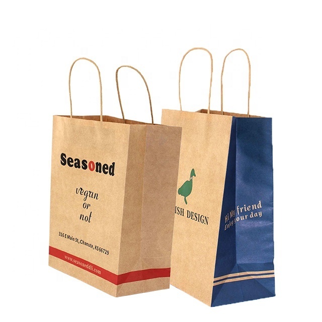 Competitive Price Kraft Retail Paper Bags Luxury Shopping Tote Gift Paper Bags With Handle