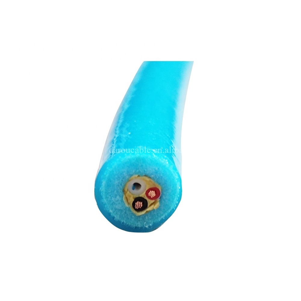 Blue PUR Foam Jacket 4 Core ROV Tether Cable Underwater Pressure Sensor ROV Theter Underwater Cable